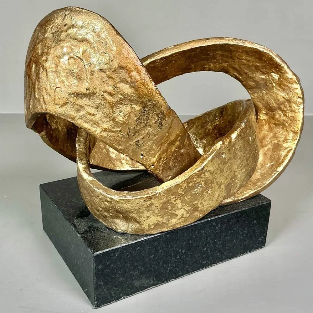 Abstract Gold Demi Statue - Picture 1 of 9